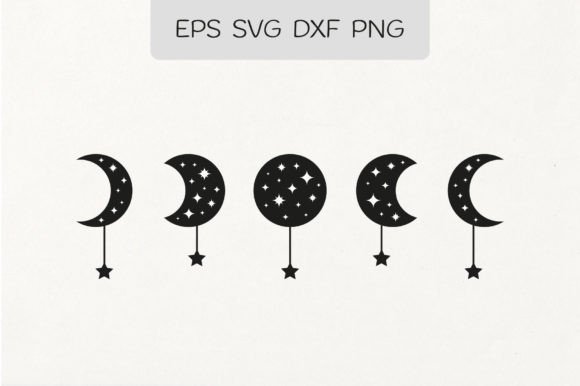 Download Moon Phases with Stars - Star Collection