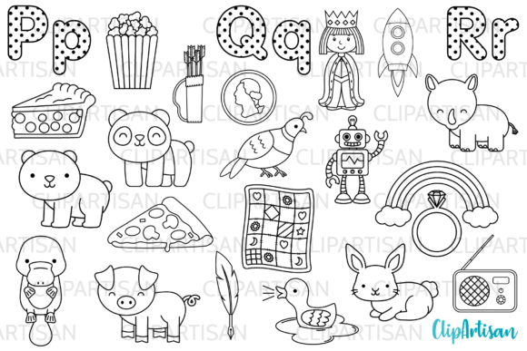 Download Alphabet Digital Stamps, ABC Clipart - Digital stamps Collection