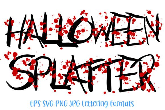 Download Halloween Splatter Lettering Font Horror - Premium Bundle