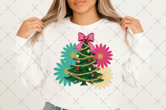 Download Colorful Boho Glitter Christmas Tree Png - Boho glitter Collection