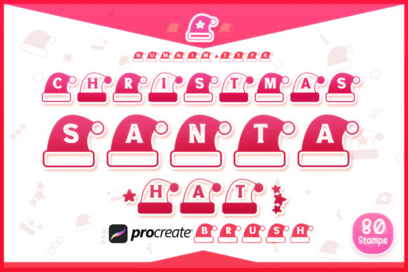Download Procreate Brush Stamp Christmas SantaHat - Santa Collection