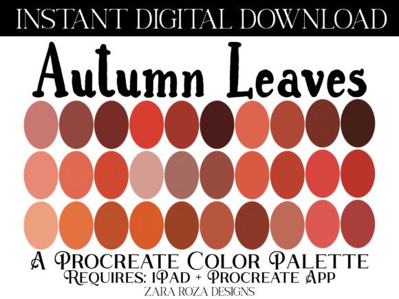 Download Autumn Leaves Procreate Color Palette - Leaves Collection