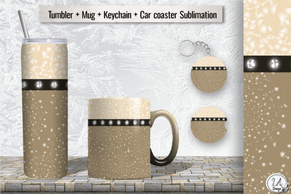 Download Boho Glitter Mug Wrap Design + Bonus - Boho glitter Collection