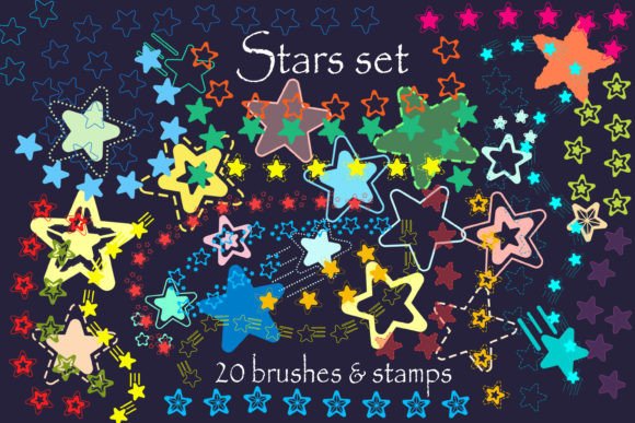 Download 20 Procreate Brushes Stars Set - Star Collection