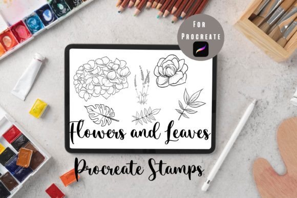 Download Flowers and Leaves Procreate Stamps - Leaves Collection