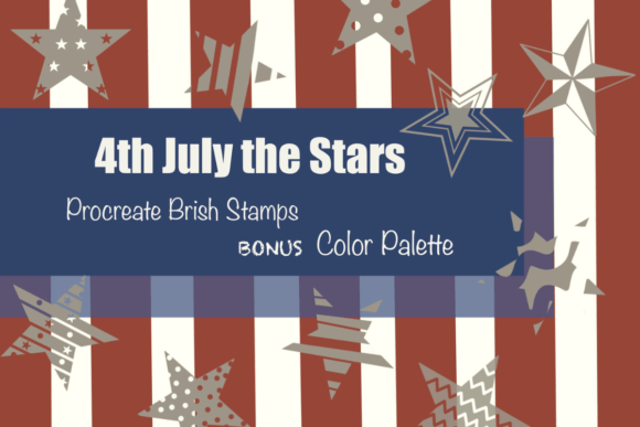 Download Procreate Brush Stamp| 4th of July Stars - Star Collection